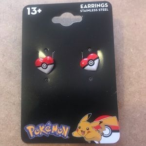 Pokémon Pokeball Heart Earrings